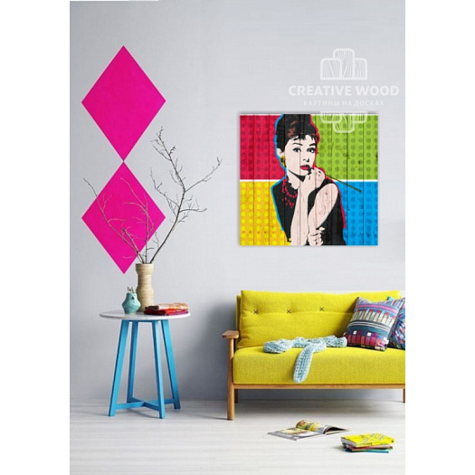 Картины в интерьере артикул Pop-art - 10 Одри, Pop-art, Creative Wood